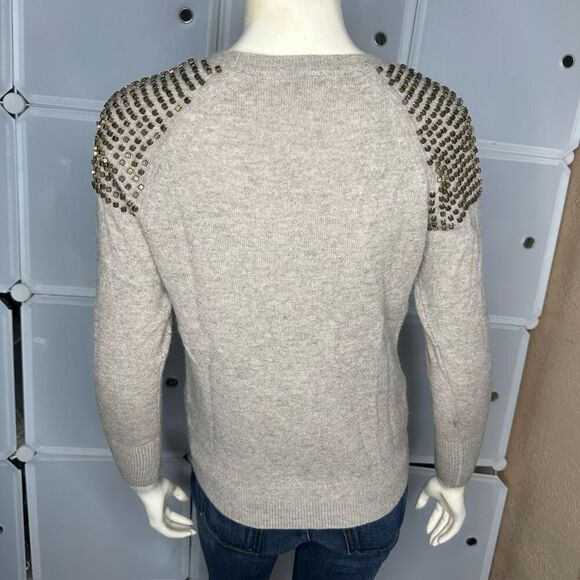 Halogen Embellished Shoulder Cashmere Sweater Size XS - Picture 3 of 16